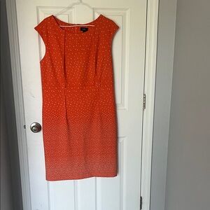 Elegant Orange Sleeveless Dress